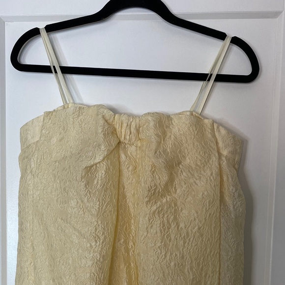 BCBG Strapless Champagne Gold Mini Bubble Dress - Picture 2 of 6